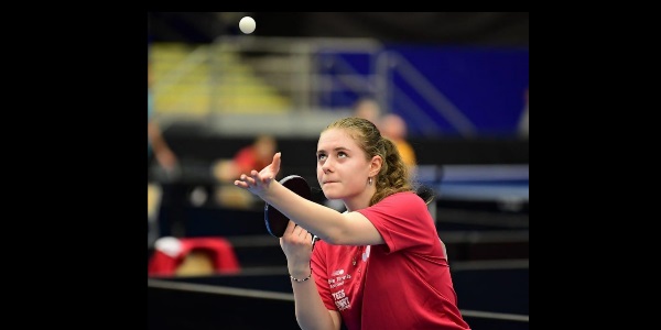 Maja playing Table Tennis