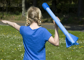 Girl throwing a javelin