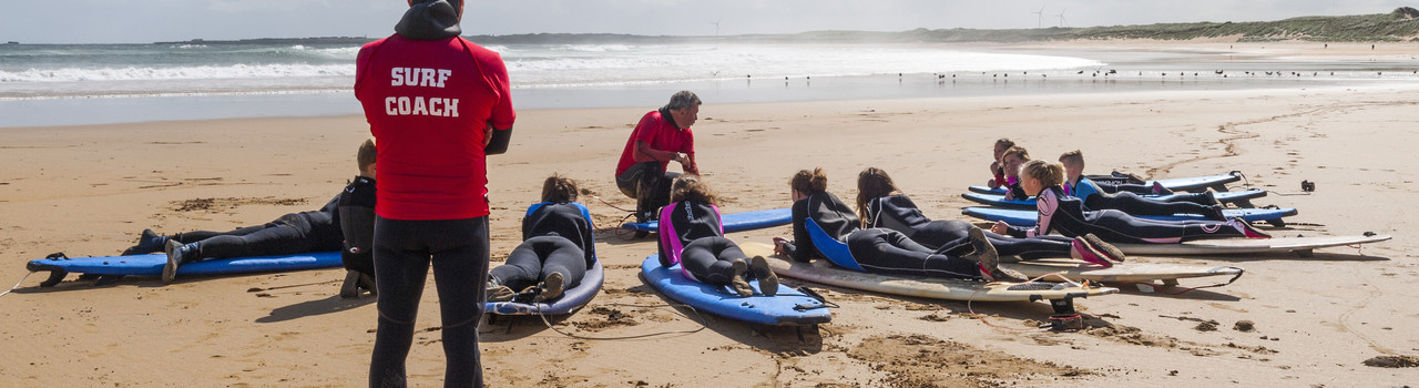 Surfing lesson