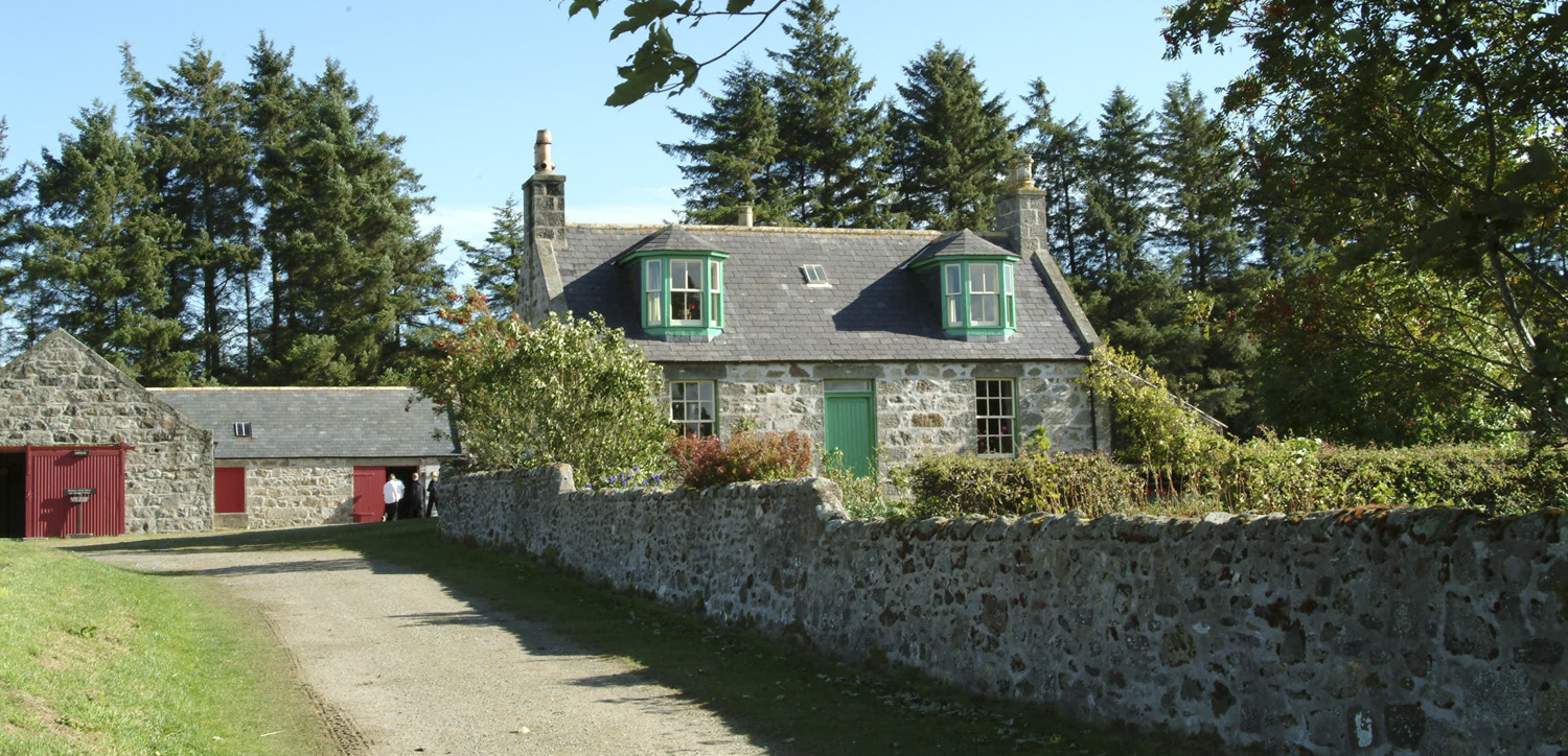 Hareshowe farm and steading sunny day outside