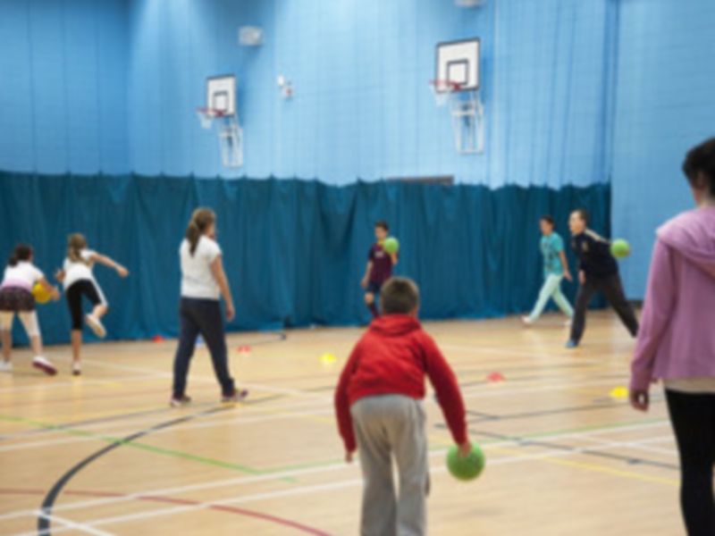 playing dodgeball