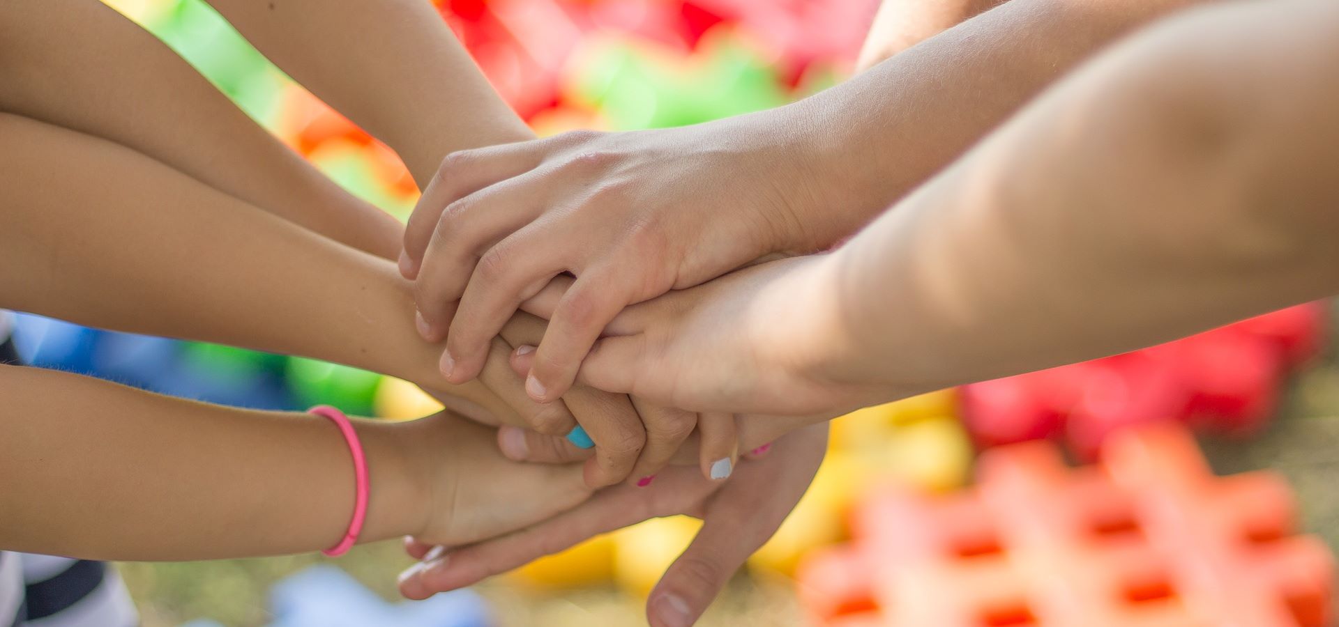 Children holding hands