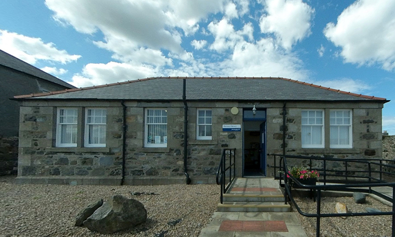 The exterior of Portsoy Library