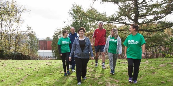 group of people enjoying a Macmillan health walk
