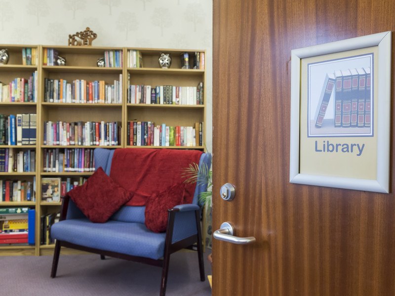 A care home library