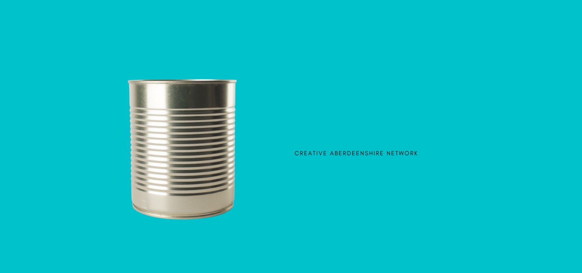A tin can with the wording Creative Aberdeenshire Network