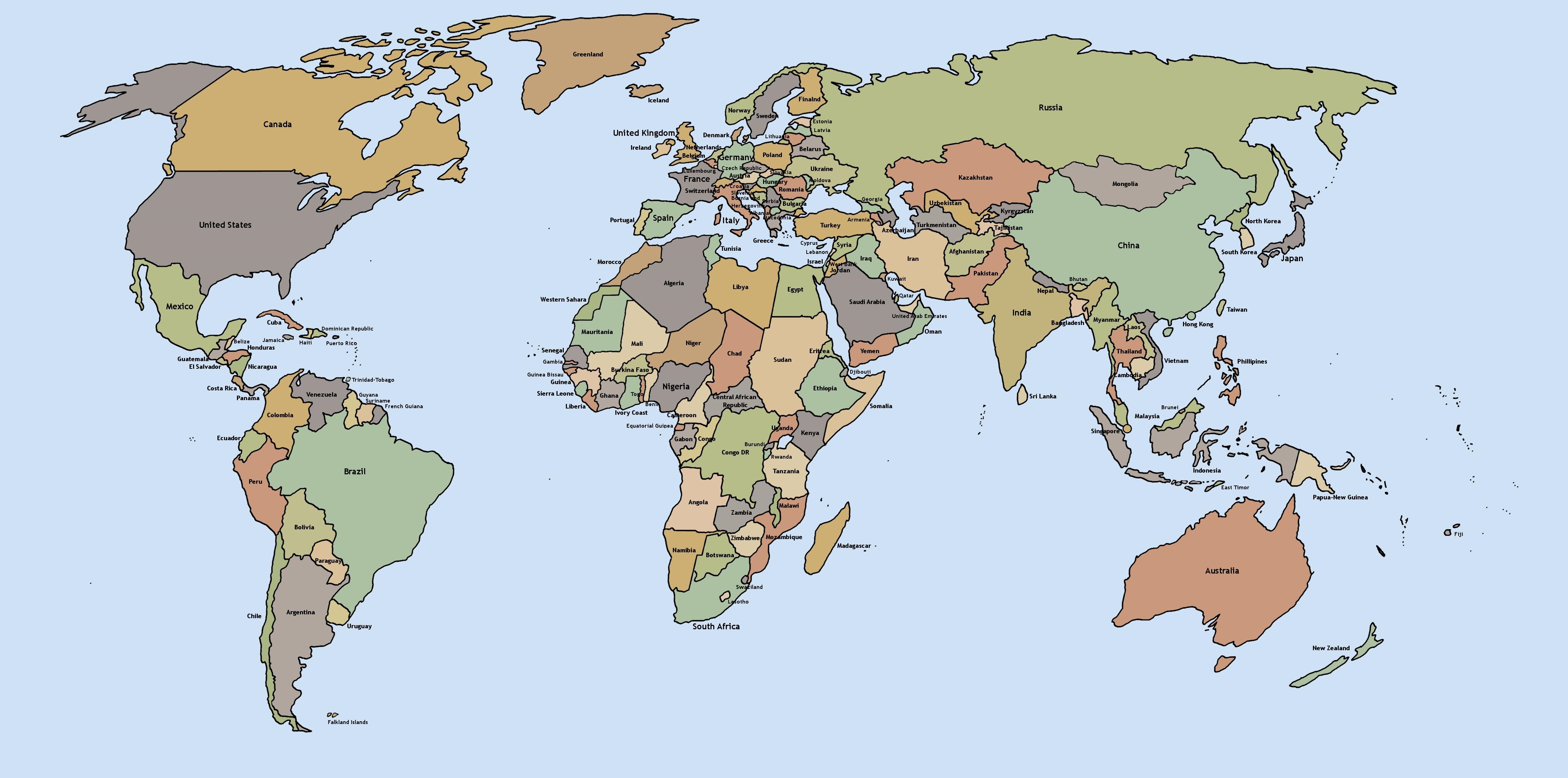 World Country Map Pdf