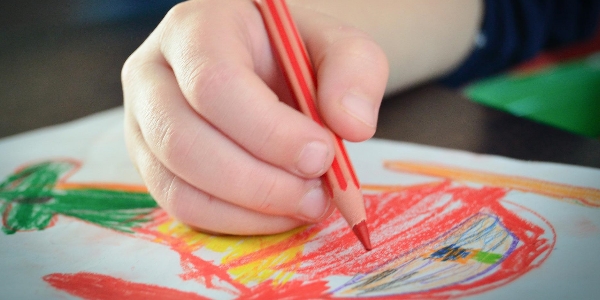 A child drawing a picture