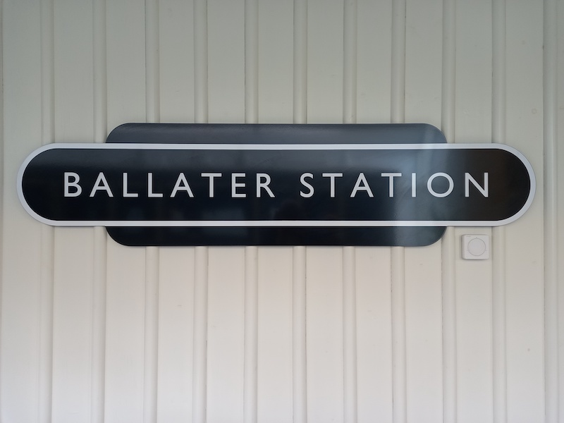 Ballater Train Station sign