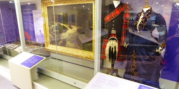 An exhibition case at Banchory museum