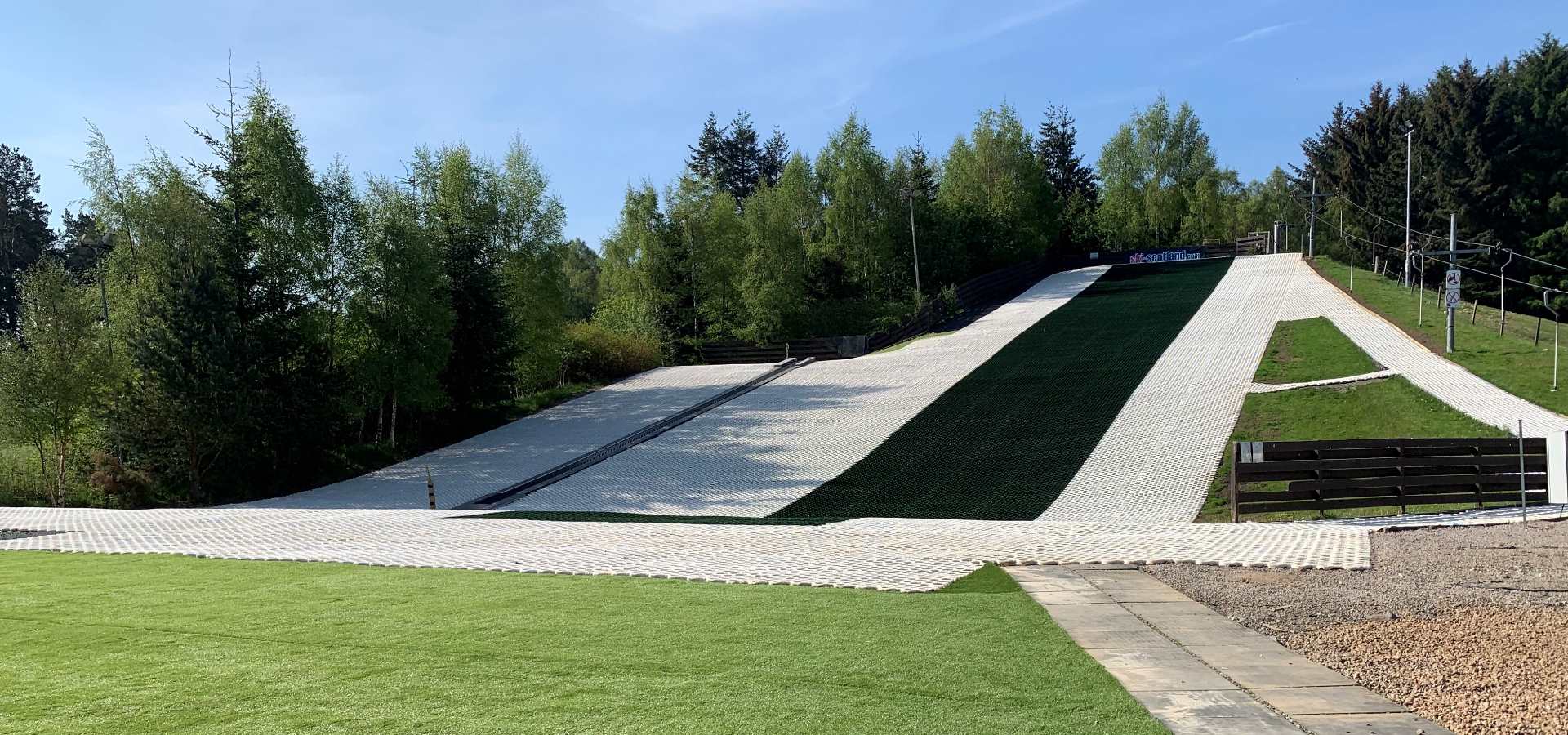 Ski slope at Alford Ski Centre