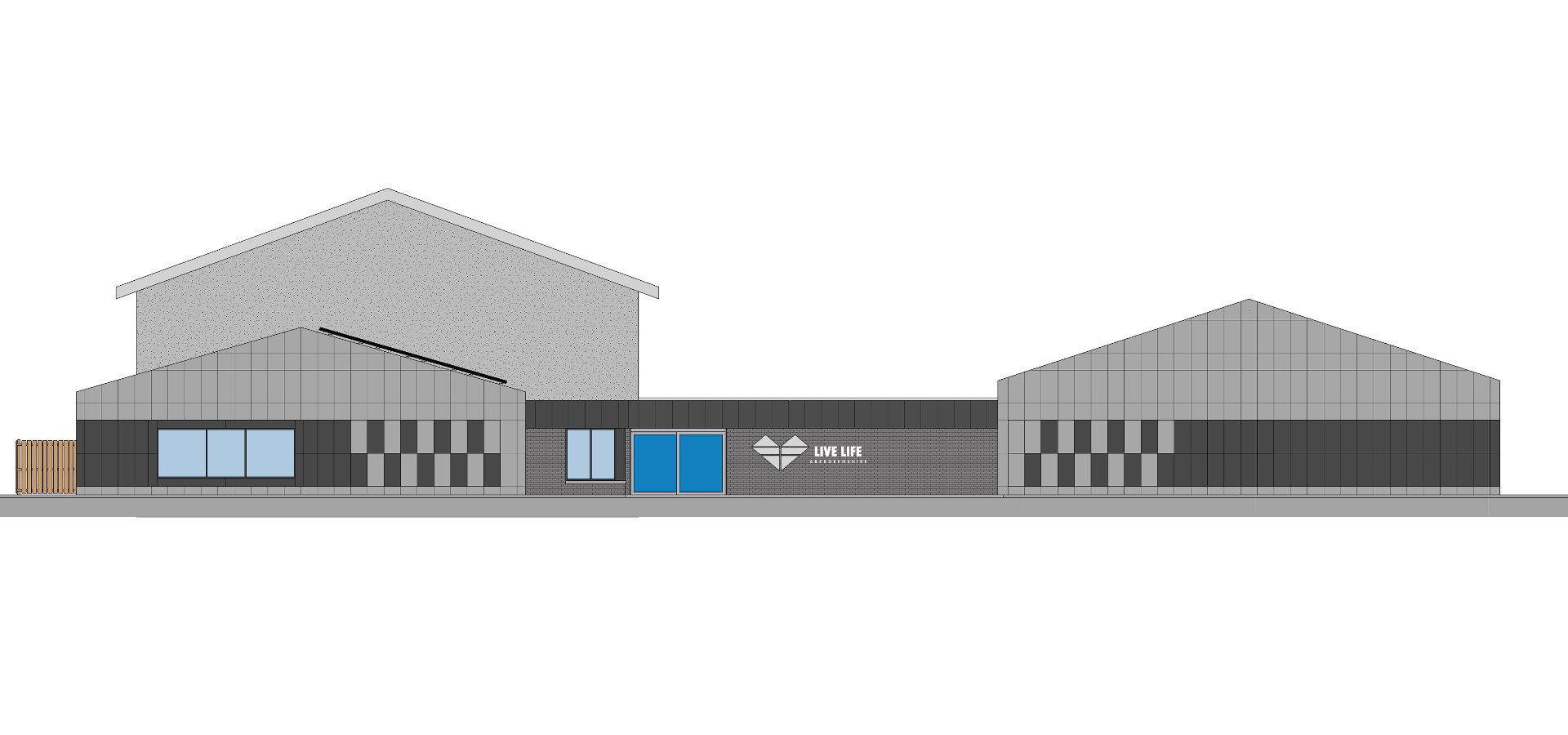 An artist impression of the outside of Stonehaven Leisure Centre